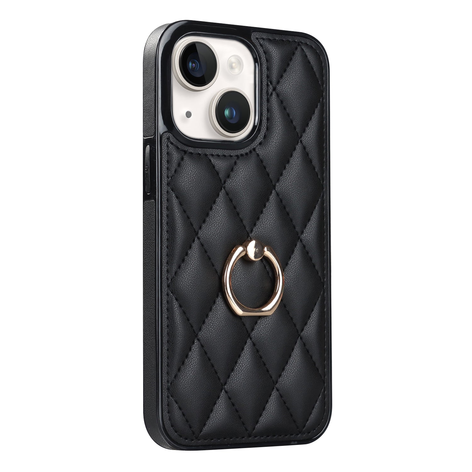 For iPhone 13 6.1 inch PU Leather TPU Phone Case Stitching Rhombus Ring Holder Kickstand Phone Cover For iPhone 13 6.1 inch PU Leather TPU Phone Case Stitching Rhombus Ring Holder Kickstand Phone Cover